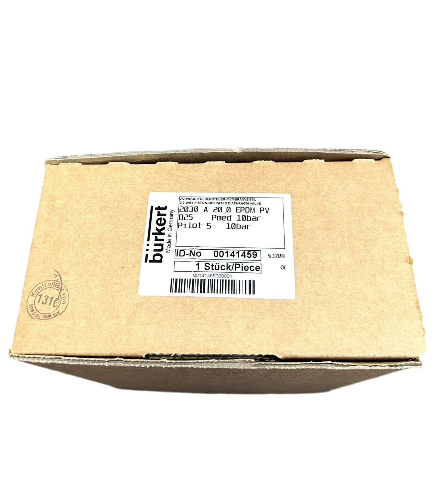 1x Bürkert 2030 A 20,0 EPDM PV Membranventil D25 | Pmed 10 bar 00141459