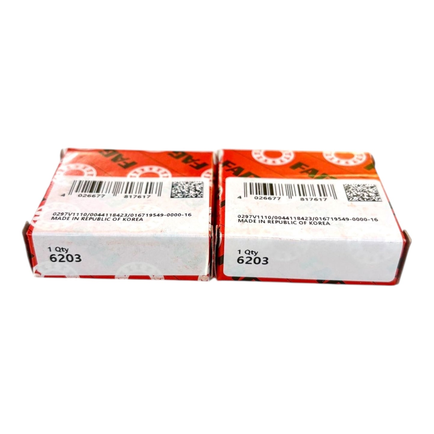 2x FAG 6203 = 6203-C Rillenkugellager 17x40x12 mm offenes Kugellager