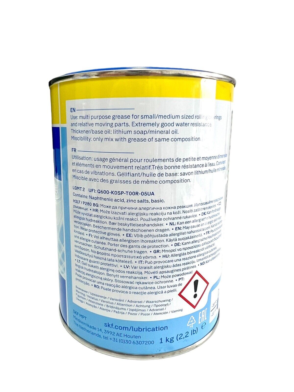 1 kg Dose SKF LGMT 2/1 Mehrzweckfett Wälzlager Kugellager Fett für d. Industie