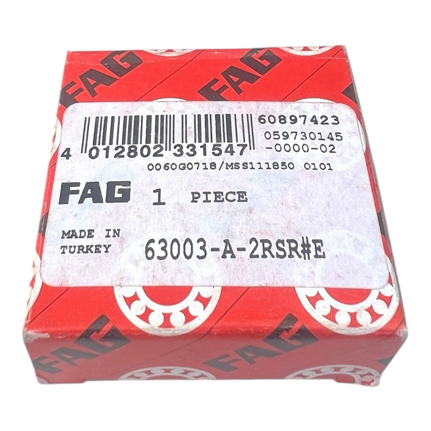 1x FAG 63003-A-2RSR Rillenkugellager 17x35x14 mm Kugellager