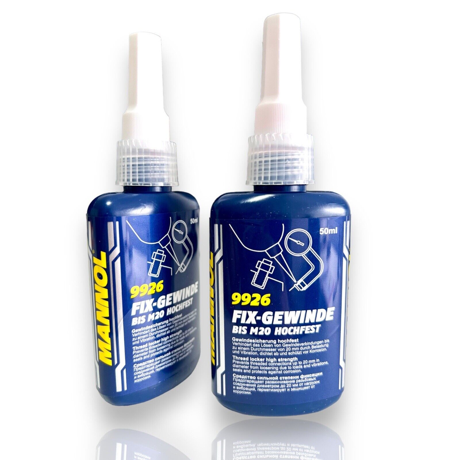 2x 50 ml MANNOL 9926 Schraubensicherung Fix-Gewinde Hochfest Schrauben 1A-Kugellager 2x 50 ml MANNOL 9926 Schraubensicherung Fix-Gewinde Hochfest Schrauben 1A-Kugellager