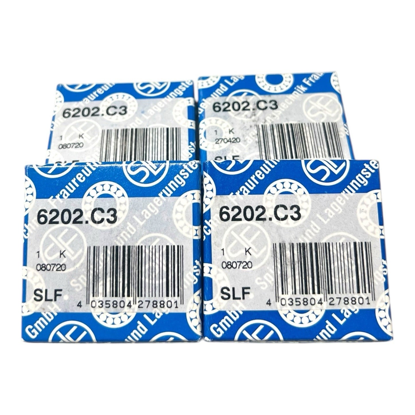 4x SLF 6202-C3 Rillenkugellager 15x35x11 mm 6202/C3 offen Kugellager