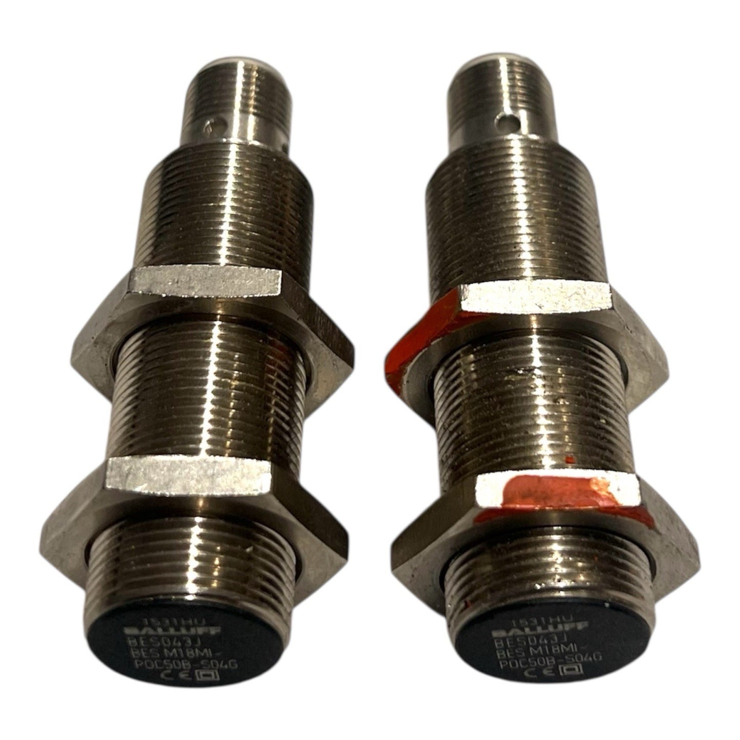 2x Balluff BES043J Induktive Näherungsschalter BES M18MI-POC50B-S04G