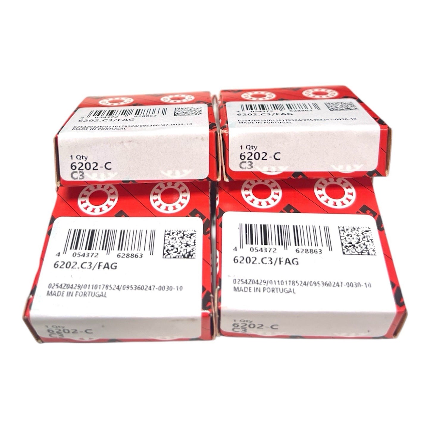 4x FAG 6202-C-C3 Rillenkugellager 15x35x11 mm 6202/C3 offen Kugellager