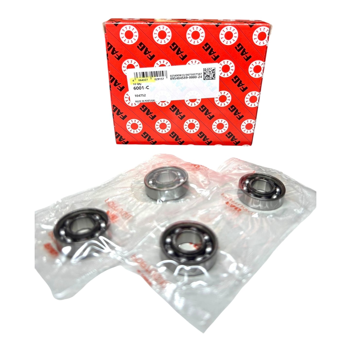 4x FAG 6001-C Rillenkugellager 12x28x8 mm 6001 offenes Kugellager