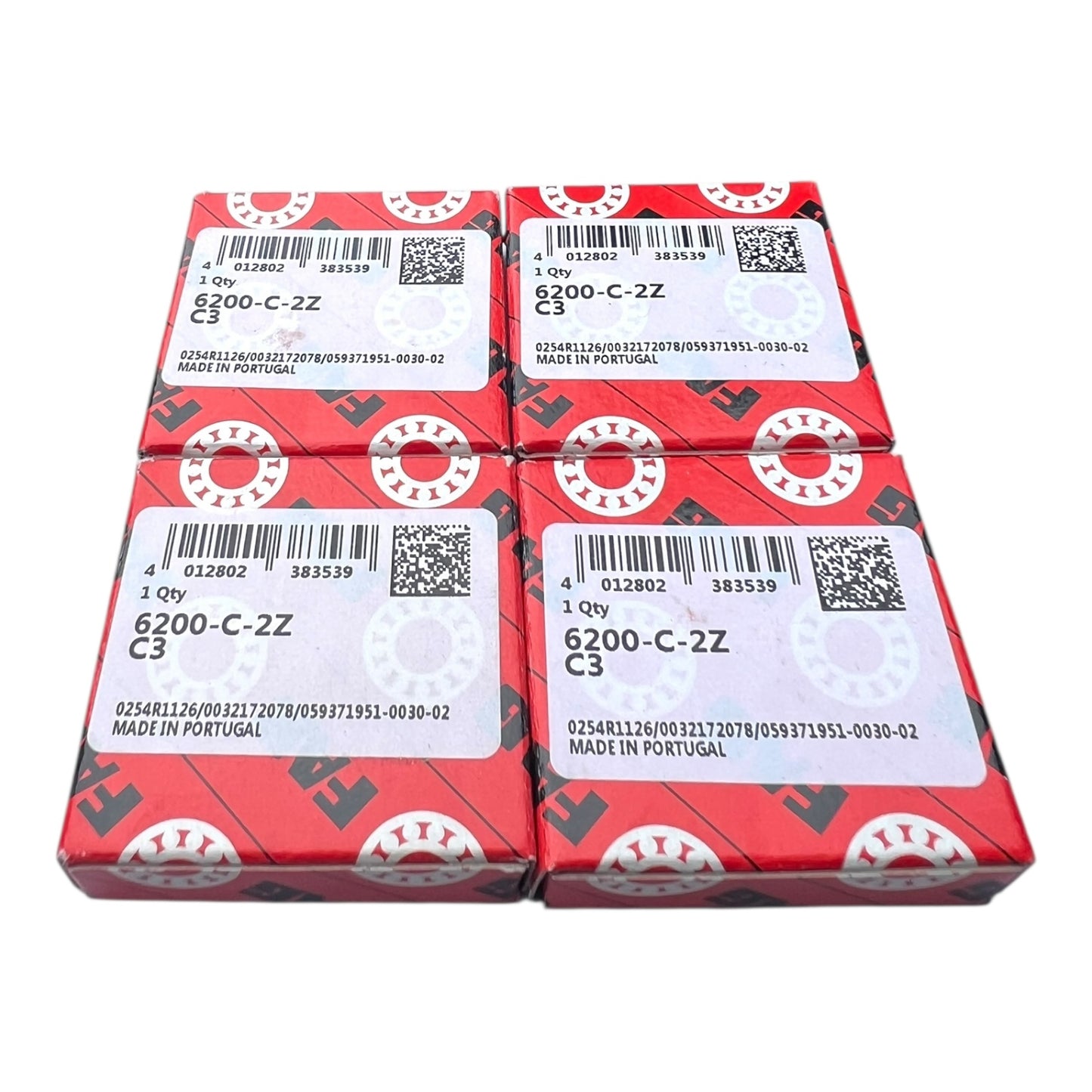 4x FAG 6200-C-2Z-C3 Rillenkugellager 10x30x9 mm 6200 2Z ZZ C3 Kugellager