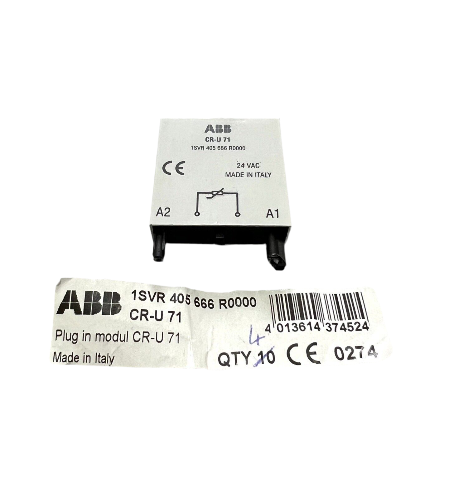 1x ABB CR-U 71 Diodenmodul 1SVR 405 666 R0000 24 VAC Plug in modul