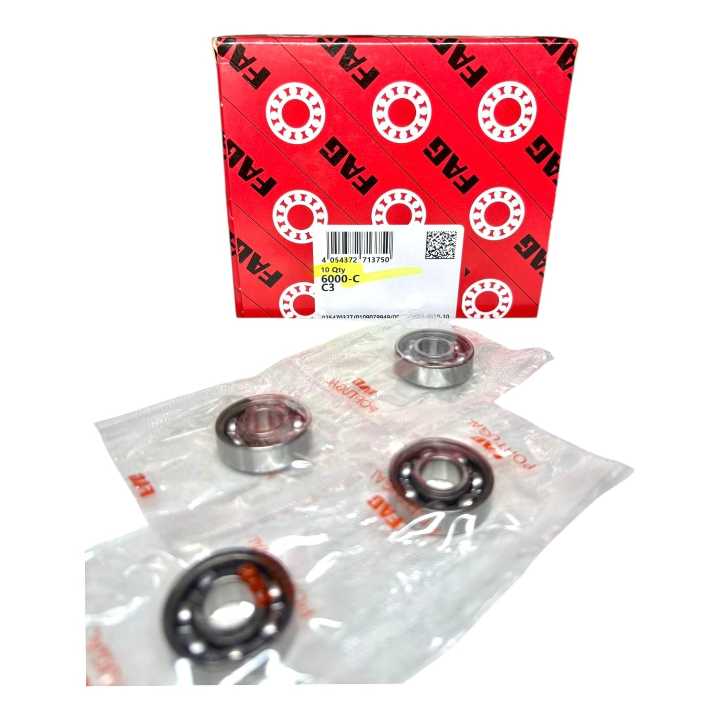 4x FAG 6000-C-C3 Rillenkugellager 10x26x8 mm 6000 offen C3 Kugellager