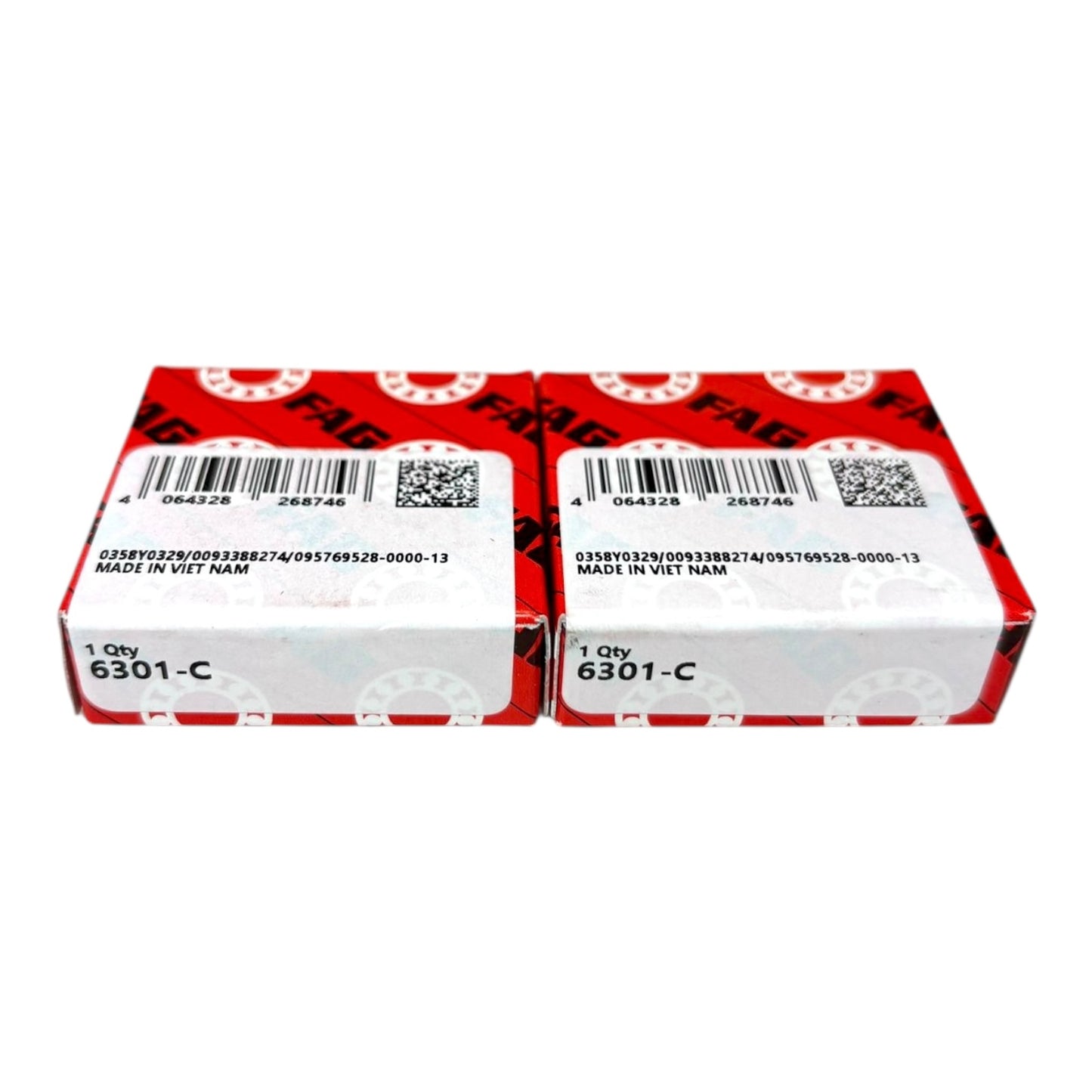 2x FAG 6301-C Rillenkugellager 12x37x12 mm 6301 offenes Kugellager