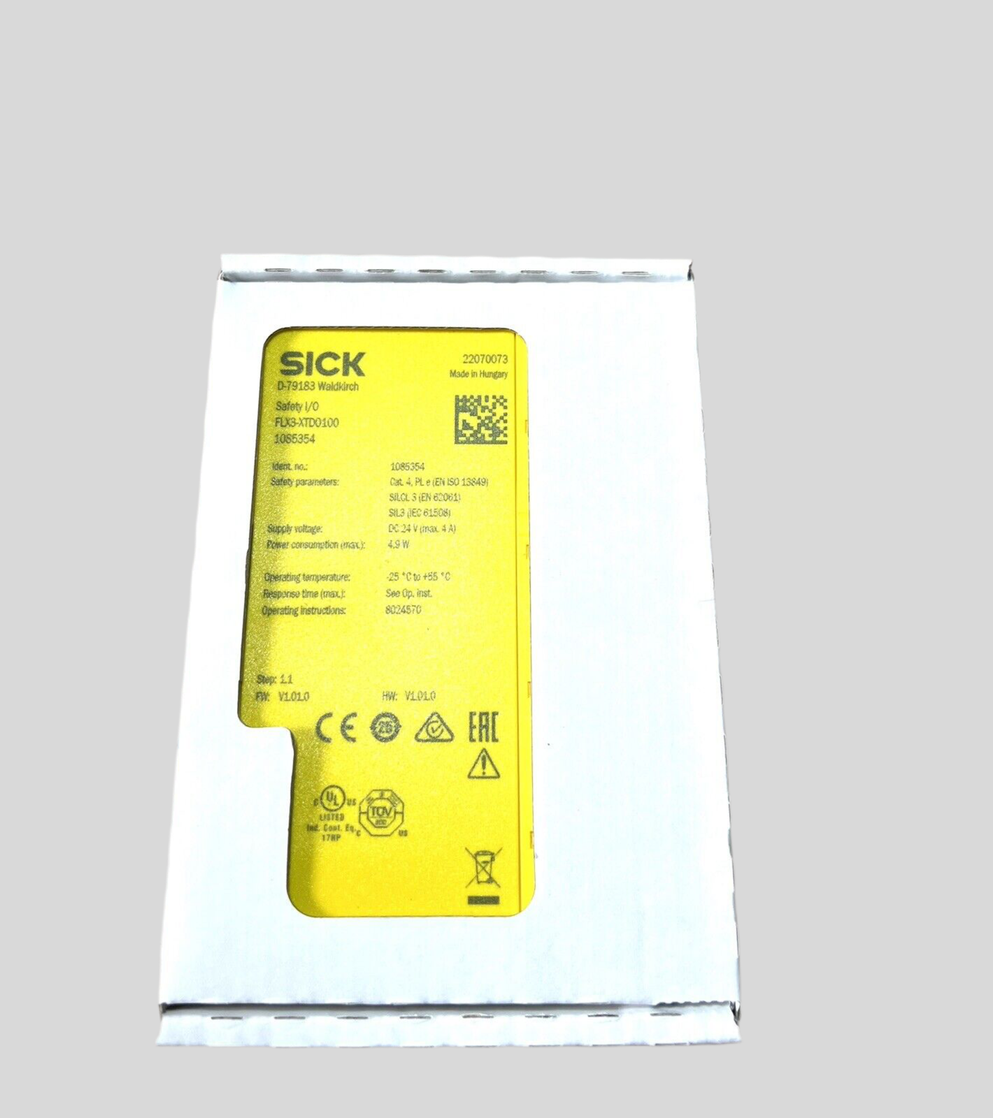 1x Sick Sicherheitssteuerungen FLX3-XTD0100 Nr. 1085354 Safety I/0