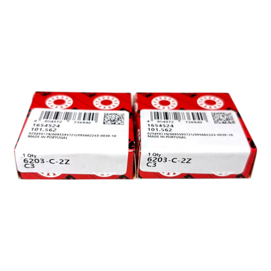 2x FAG 6203-C-2Z-C3 Rillenkugellager 17x40x12 mm Kugellager 6203 ZZ C3