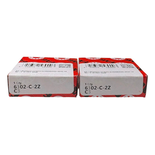 2x FAG 6302-C-2Z-C3 Rillenkugellager 15x42x13 mm Kugellager 6302 2Z C3