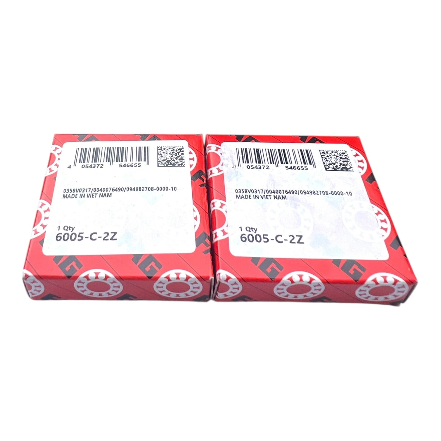 2x FAG 6005-C-2Z Rillenkugellager 25x47x12 mm Kugellager 6005 2Z ZZ 2ZR