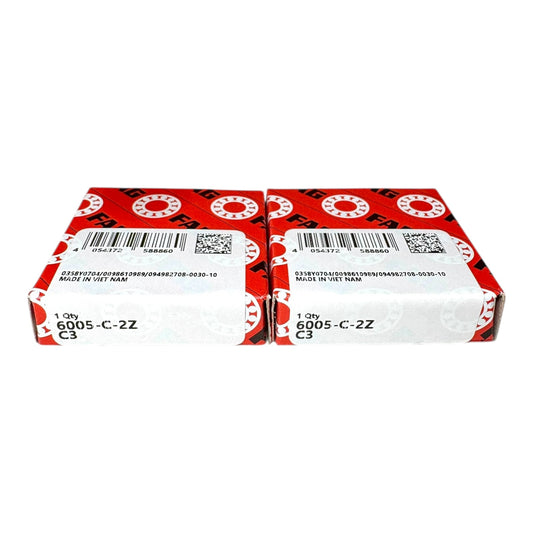 2x FAG 6005-C-2Z-C3 Rillenkugellager 25x47x12 mm Kugellager 6005 2Z/C3