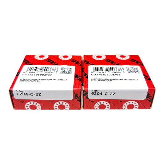 2x FAG 6204-C-2Z Rillenkugellager 20x47x14 mm Kugellager 6204 2Z ZZ