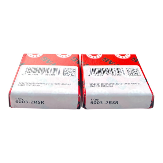 2x FAG 6003-2RSR Rillenkugellager 17x35x10 mm 6003-C-2HRS Kugellager