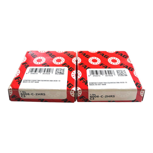 2x FAG 6006-C-2HRS-C3 Rillenkugellager 30x55x13 mm 6006 2RS1/C3 / 2RSR-C3 Kugellager