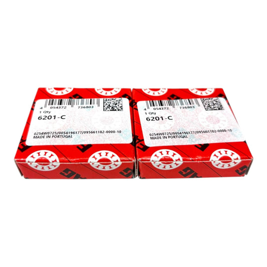 2x FAG 6201-C = 6201 Rillenkugellager 12x32x10 mm offenes Kugellager