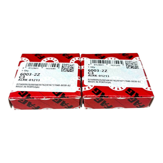 2x FAG 6003-2Z-C3 Rillenkugellager 17x35x10 mm 6003 ZZ C3 Kugellager