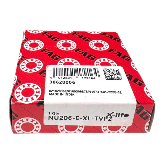 1x FAG NU206 E.TVP2 = NU 206 ECP cylindrical roller bearing 30x62x16 mm ball bearing