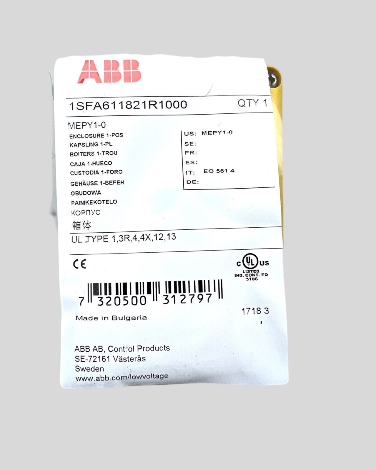 1x ABB MEPY1-0 1SFA611821R1000 Enclosure Gehäuse