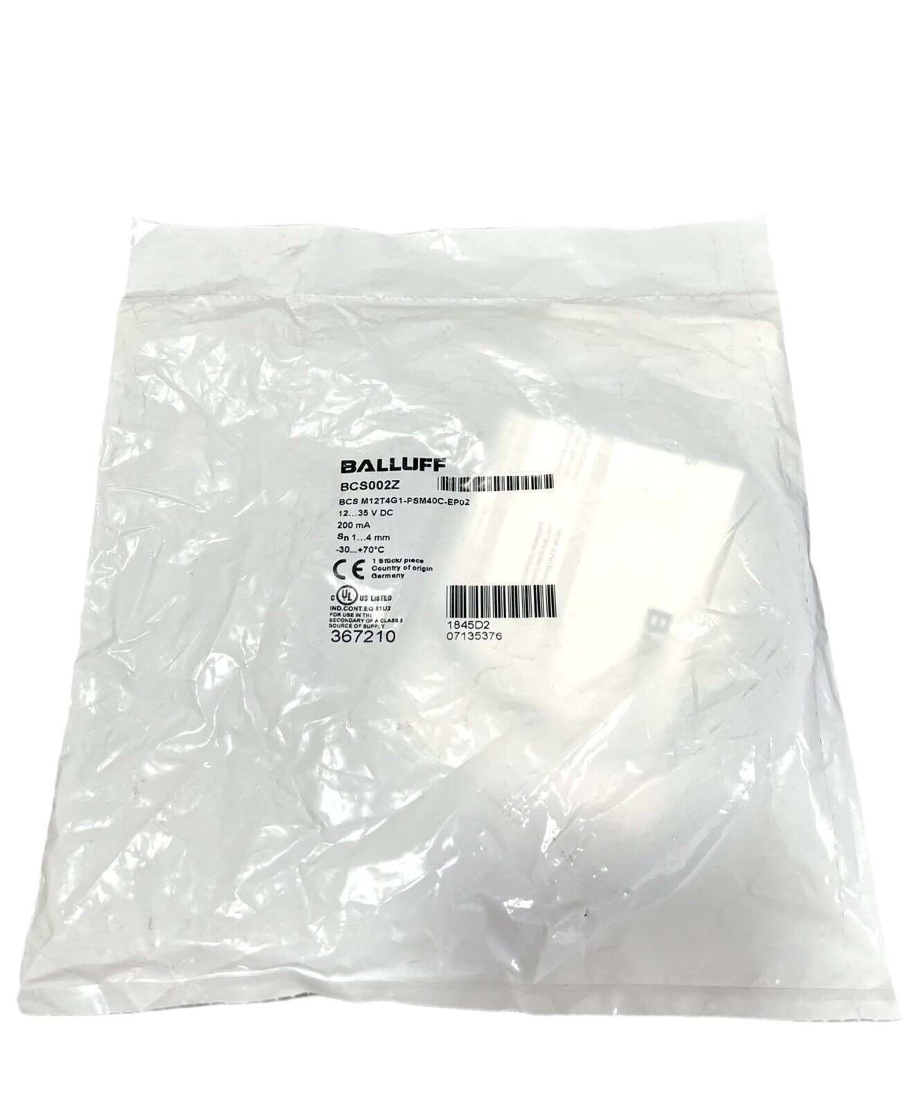 1x Balluff BCS002Z BCS M12T4G1-PSM40C-EP02 No 367210