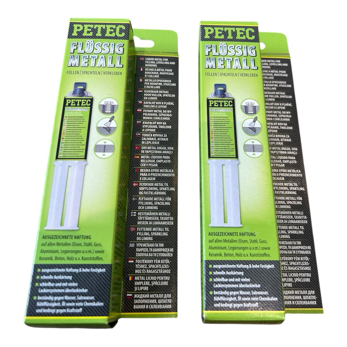 2x 25ml Petec Kleber Flüssigmetall SB 2-Komponenten Metall Epoxydharz 97425