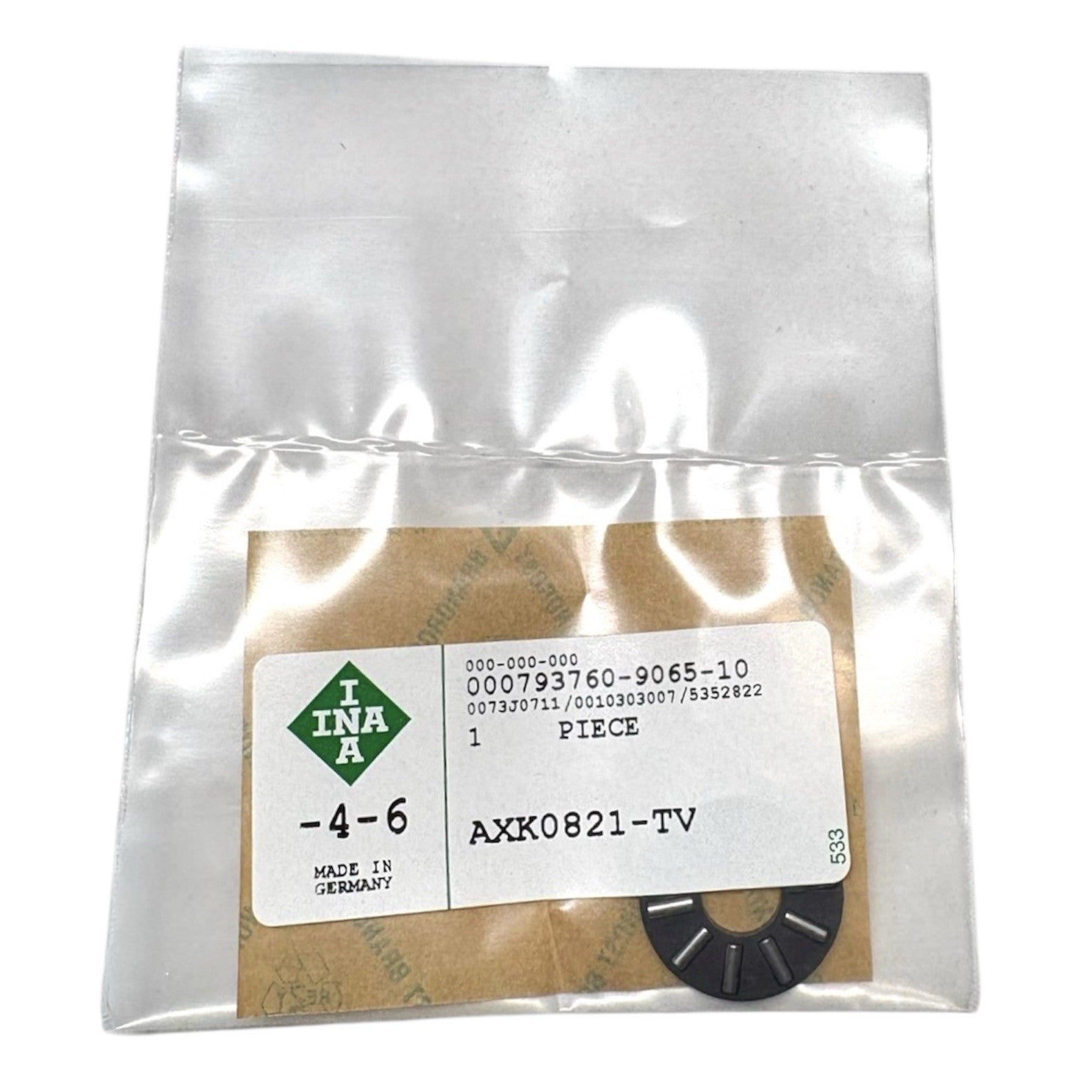 1x INA AXK0821-TV Axial-Nadellager AXK0821-TN 8x21x2 mm Axial-Nadelkranz