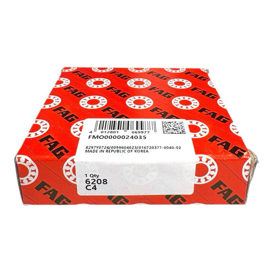 1x FAG 6208/C4 Rillenkugellager 40x80x18 mm 6208 C4 Kugellager