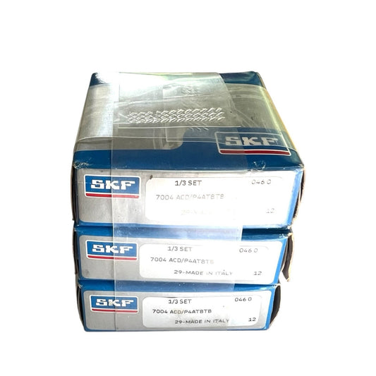 1x Set SKF 7004 ACD/P4ATBTB (3 Stück) Spindellager 20x42x36 mm Kugellager