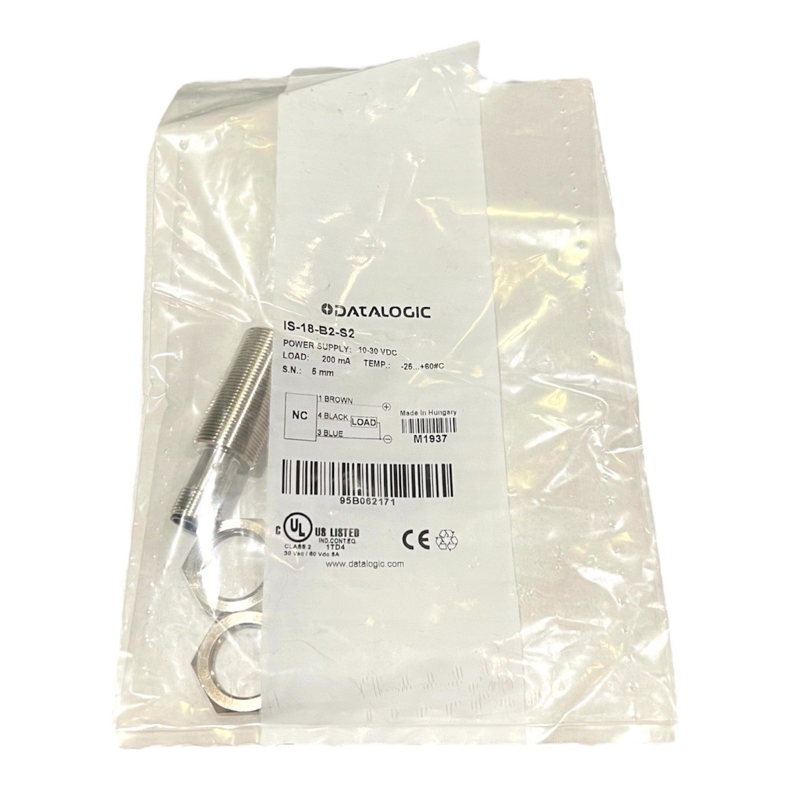 1x DATALOGIC IS-18-B2-S2 95B062171 Induktiver Sensor M1937