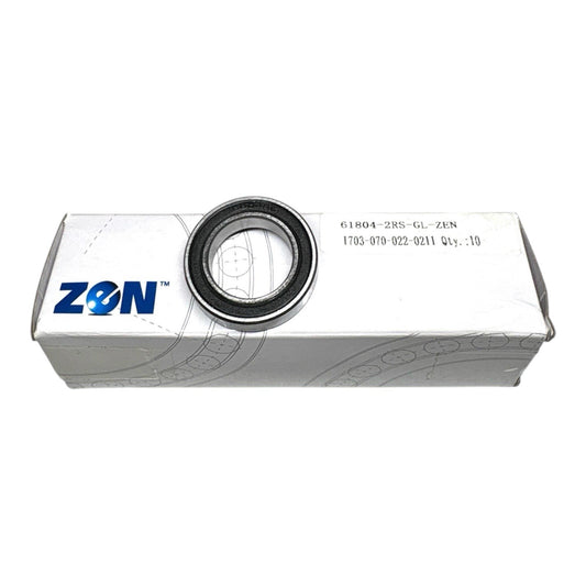 10x ZEN 61804 2RS = 6804 2RS Rillenkugellager 20x32x7 mm Kugellager