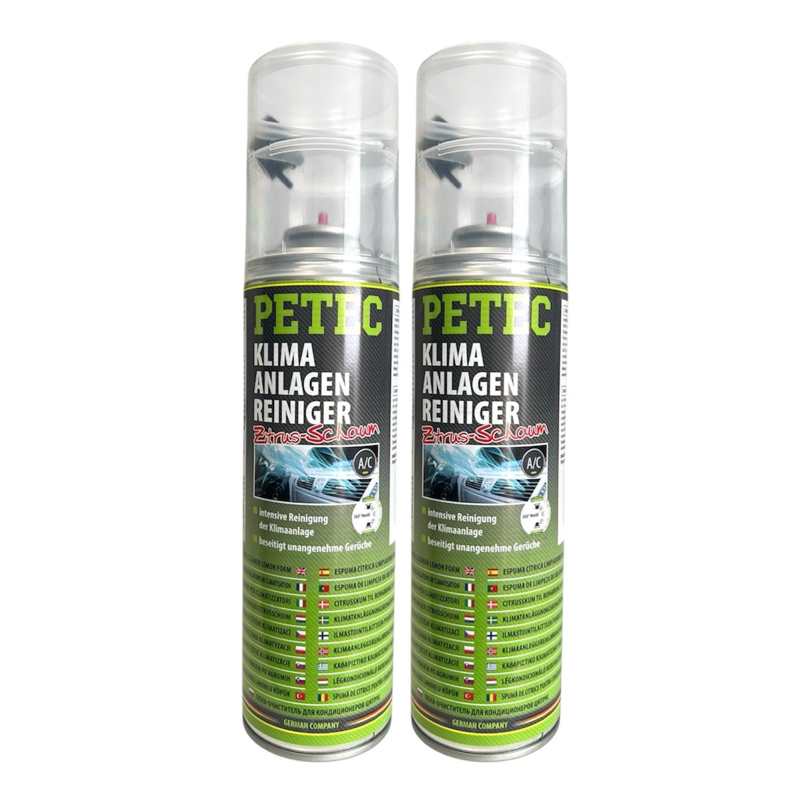 2x Petec Klimaanlagenreiniger Zitrus Schaum Klima Spray 2x 500ml - 71350