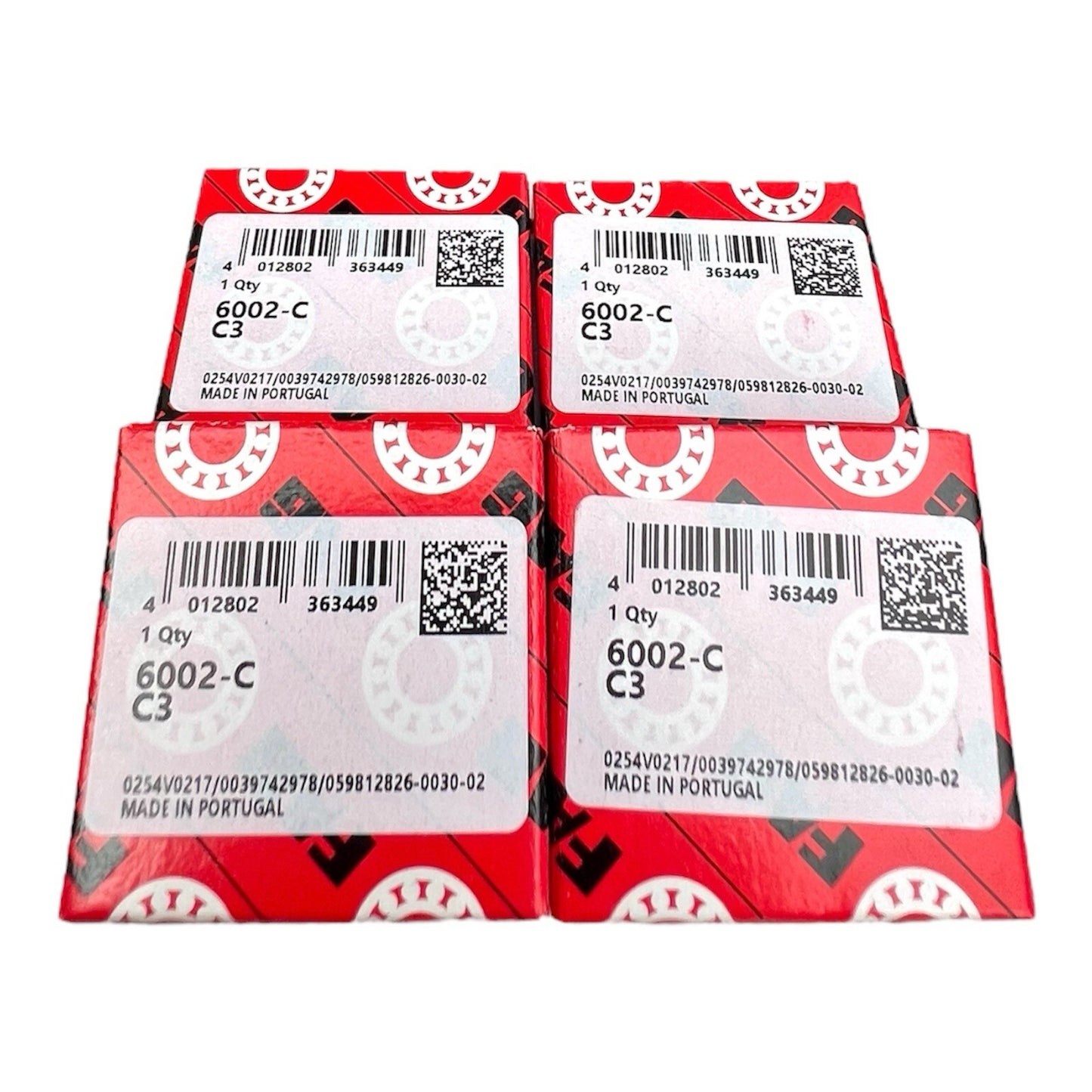 4x FAG 6002-C-C3 Rillenkugellager 15x32x9 mm 6002/C3 = offen C3 Kugellager