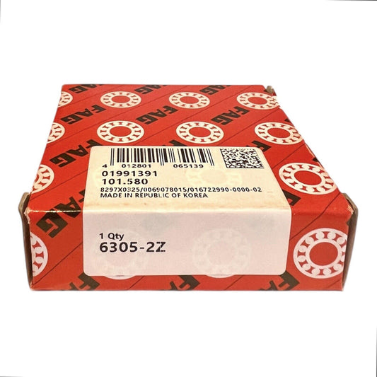 1x FAG 6305-2Z Rillenkugellager 25x62x17 mm Kugellager