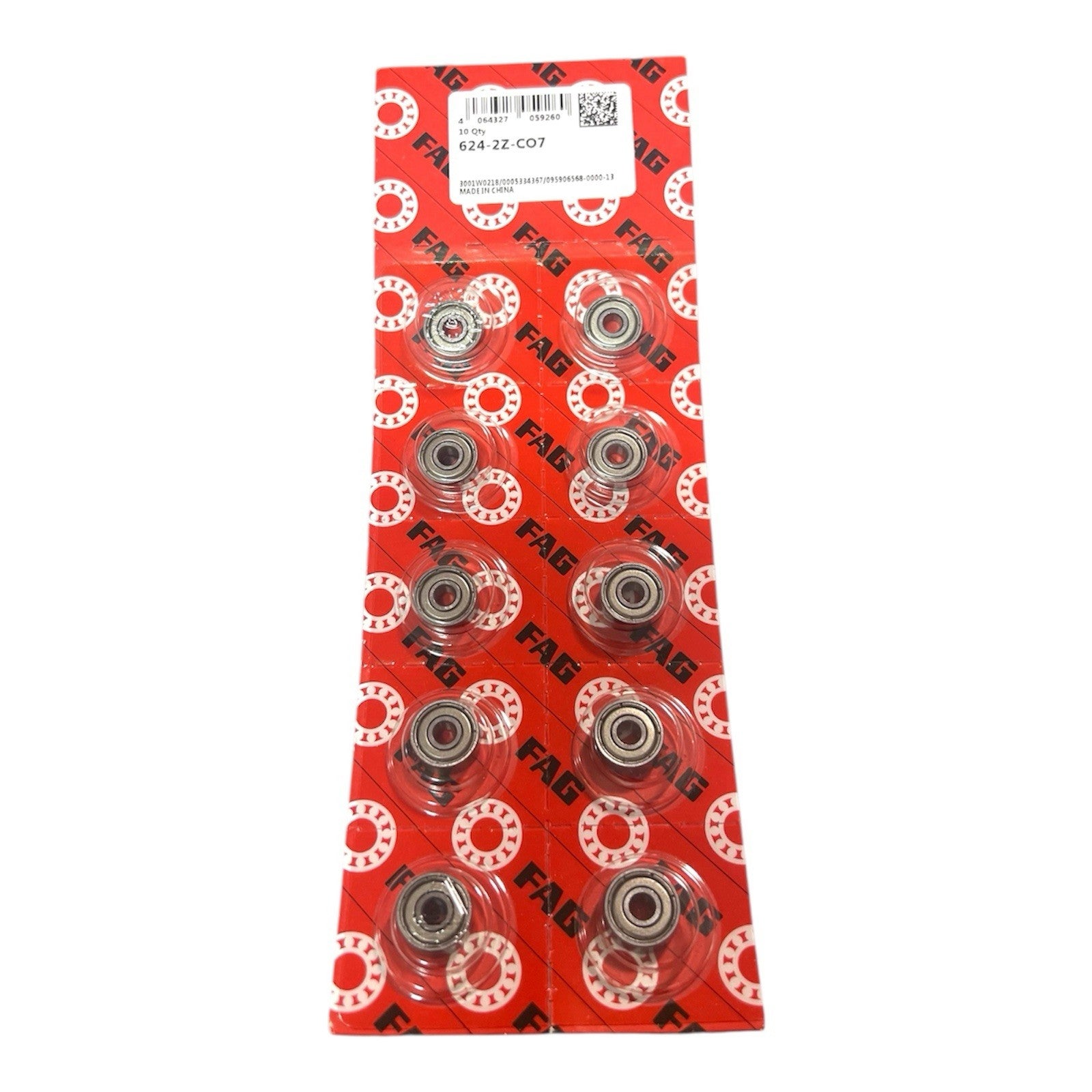 10x FAG 624-2Z Rillenkugellager 4x13x5 mm 624-2Z-CO7 Miniatur Kugellager