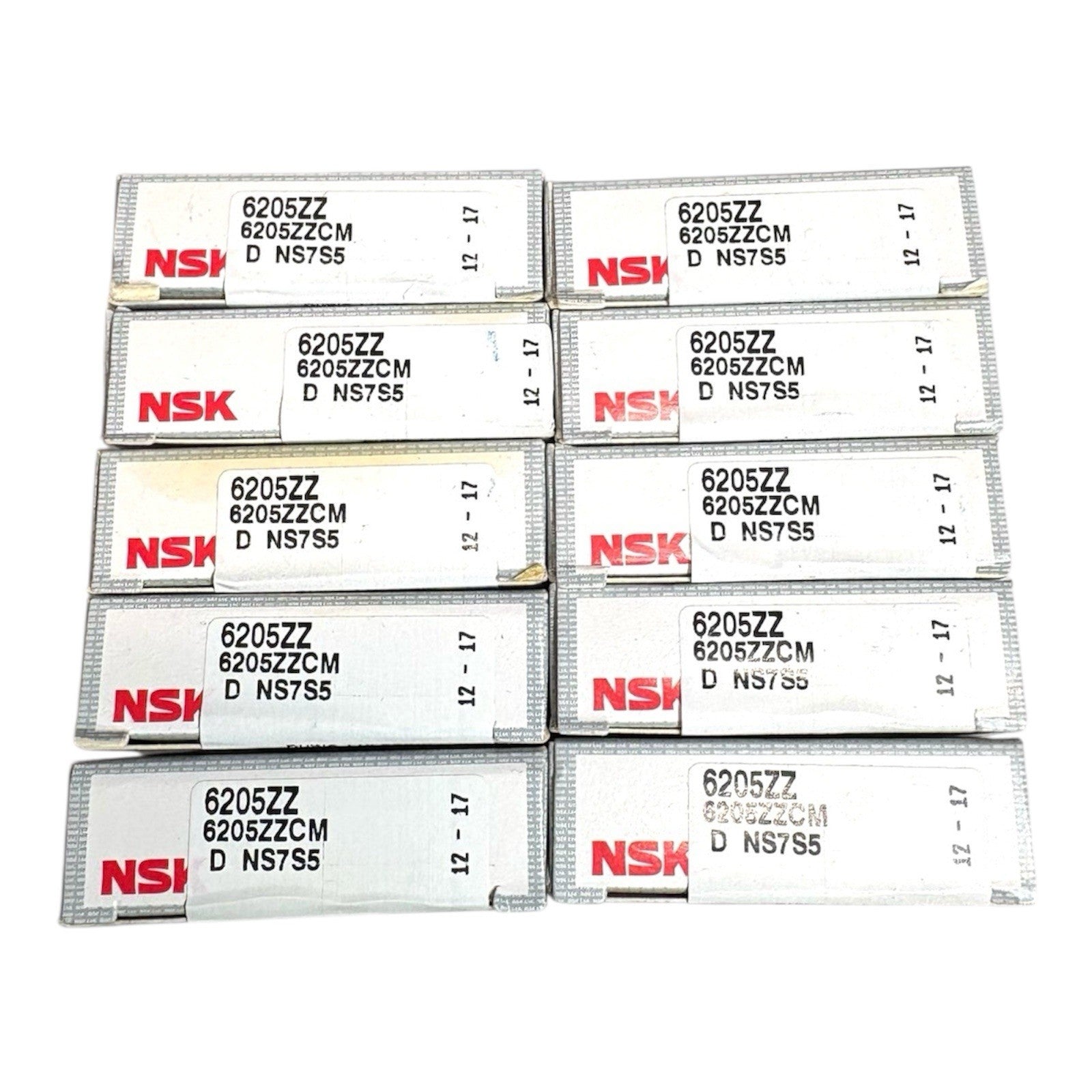 10x NSK 6205-ZZ Rillenkugellager 25x52x15 mm 6205 2Z Kugellager