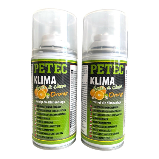 2x Petec Orange Klimaanlagenreiniger Fresh&Clean Automatik Spray 2x 75ml 71460