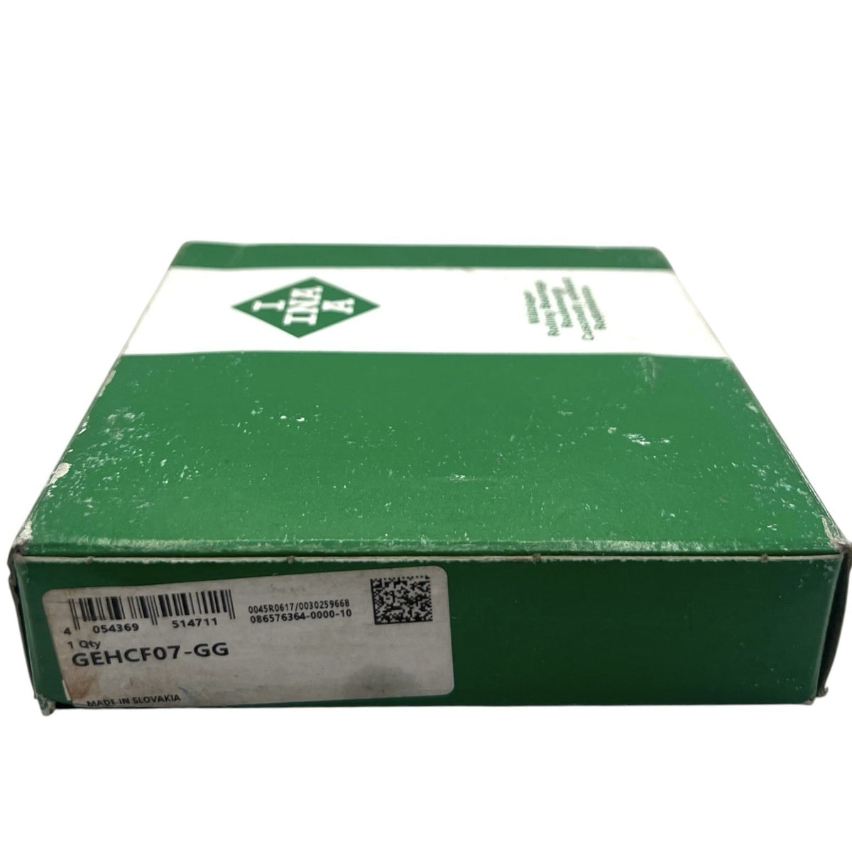 1x INA GG.CF07 = GEHCF07-GG Flanschlagergehäuse 72x118x25 mm