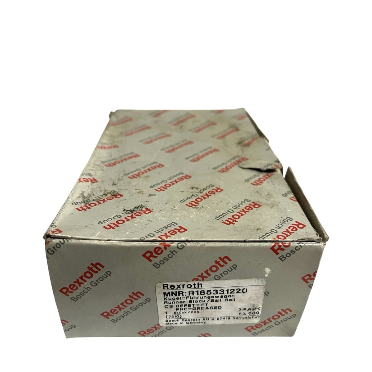1x Rexroth R165331220 Kugelwagen Kugel-Führungswagen Rollenschienenführung