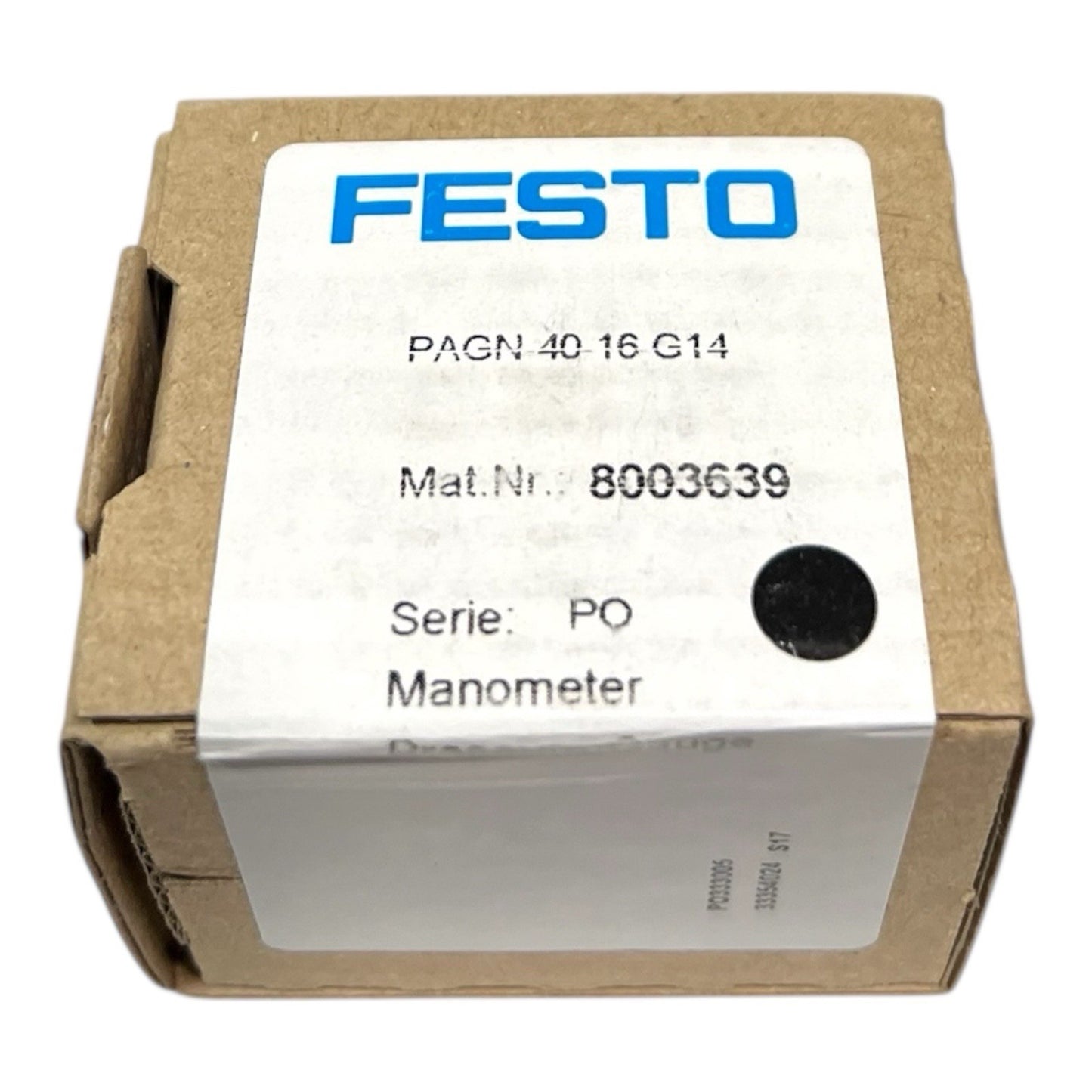 1x Festo PAGN-40-16-G14 Manometer Nr. 8003639