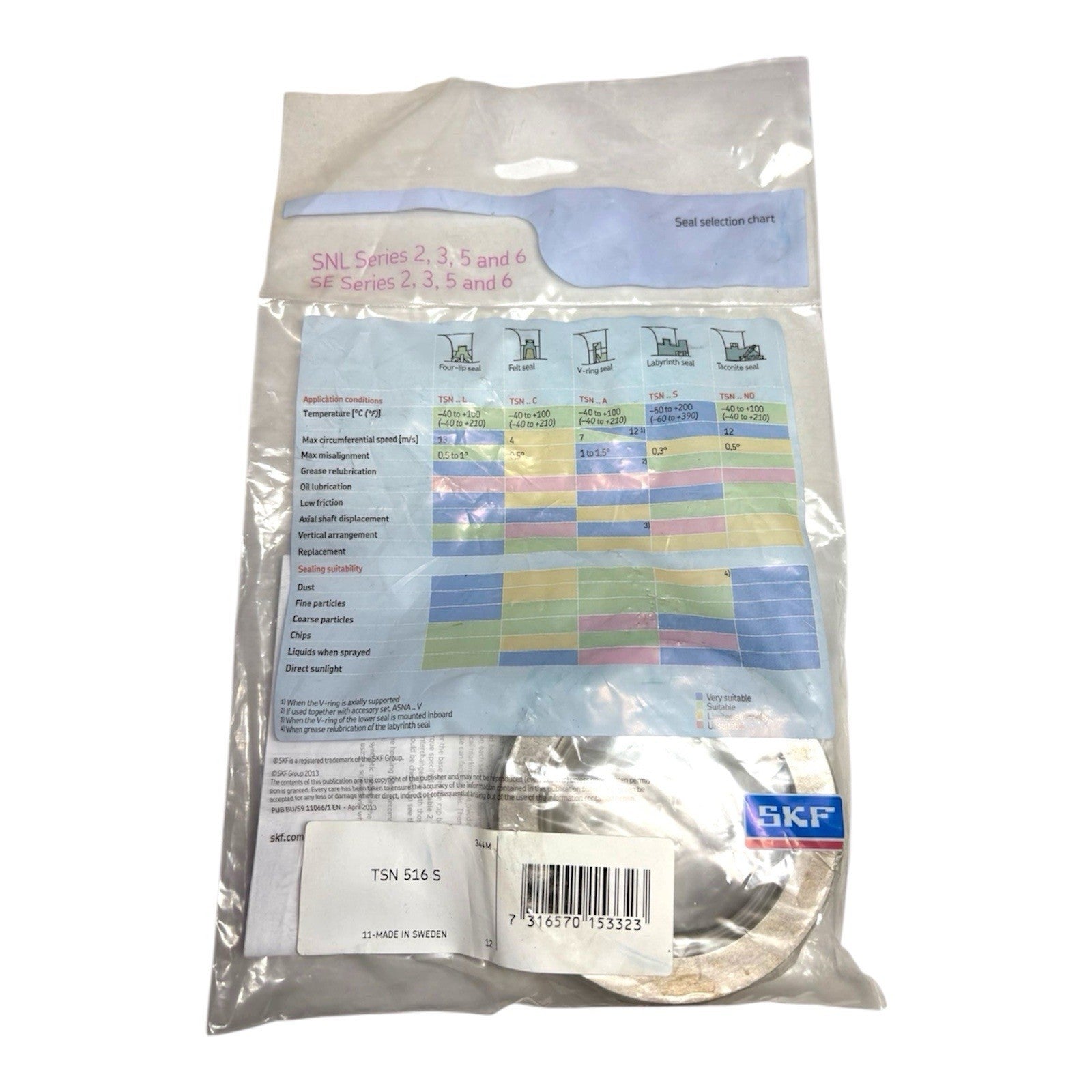 1x SKF TSN516 S Gehäusedichtung 68x99,1x15 mm Labyrinthdichtung