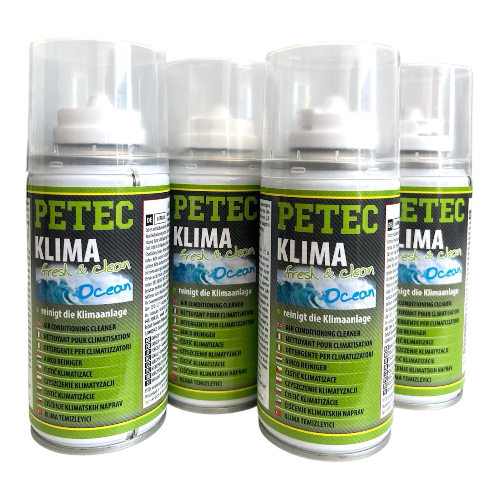 4x Petec Ocean Klimaanlagenreiniger Fresh&Clean Automatik Spray 4x 75ml 71450