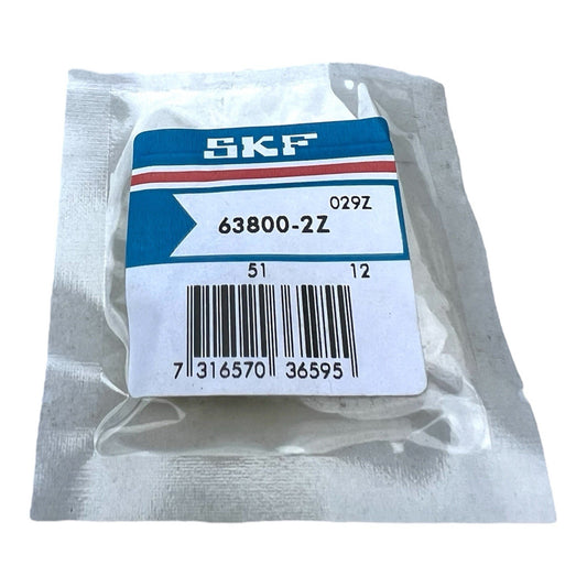 1x SKF 63800-2Z Rillenkugellager 10x19x7 mm Kugellager