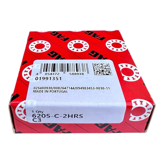 1x FAG 6205-C-2HRS-C3 Rillenkugellager 25x52x15 mm Kugellager 6205 2RS 2RS1 C3