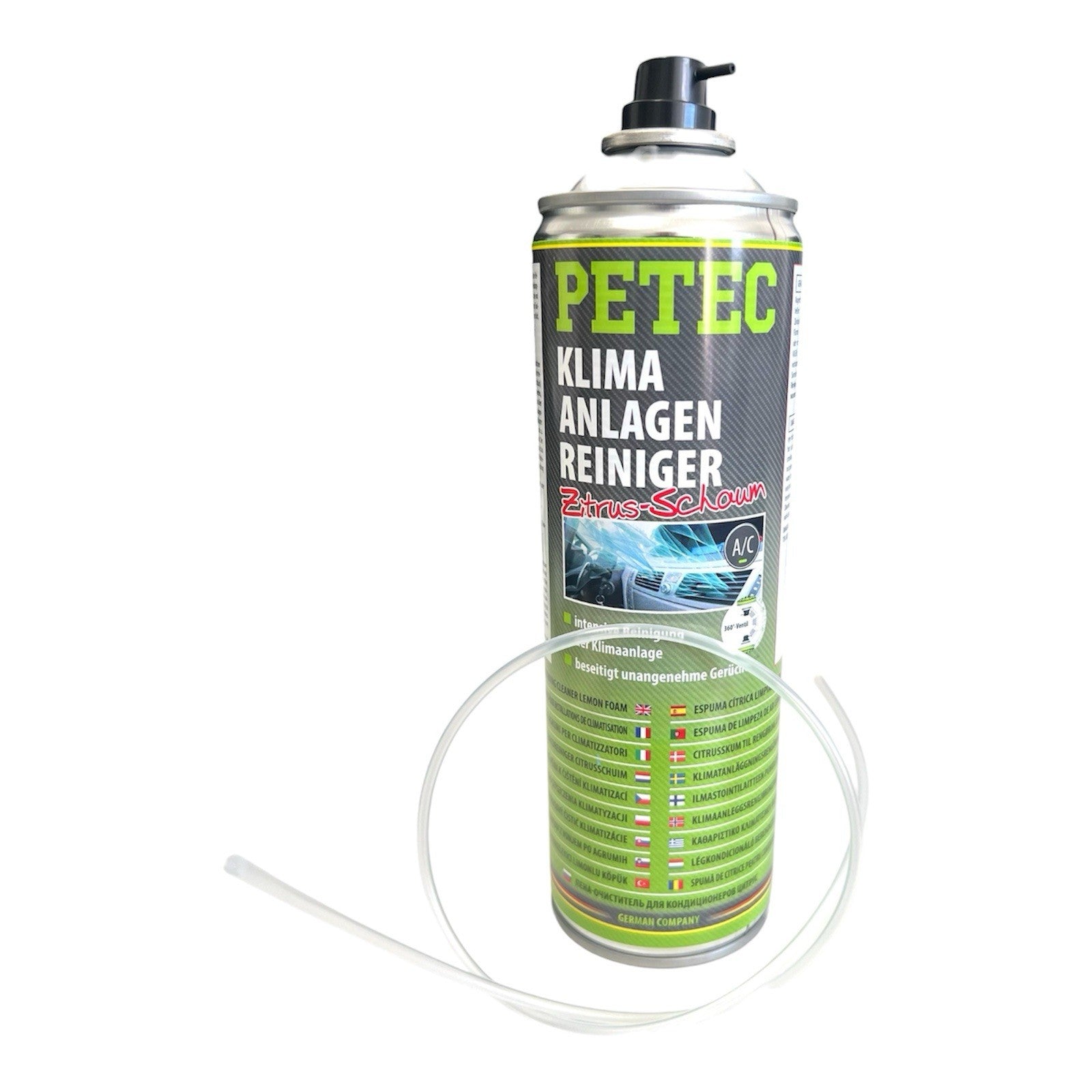 Petec Klimaanlagenreiniger Aktivschaum Zitrusduft + Orange Automatik Erfrischer