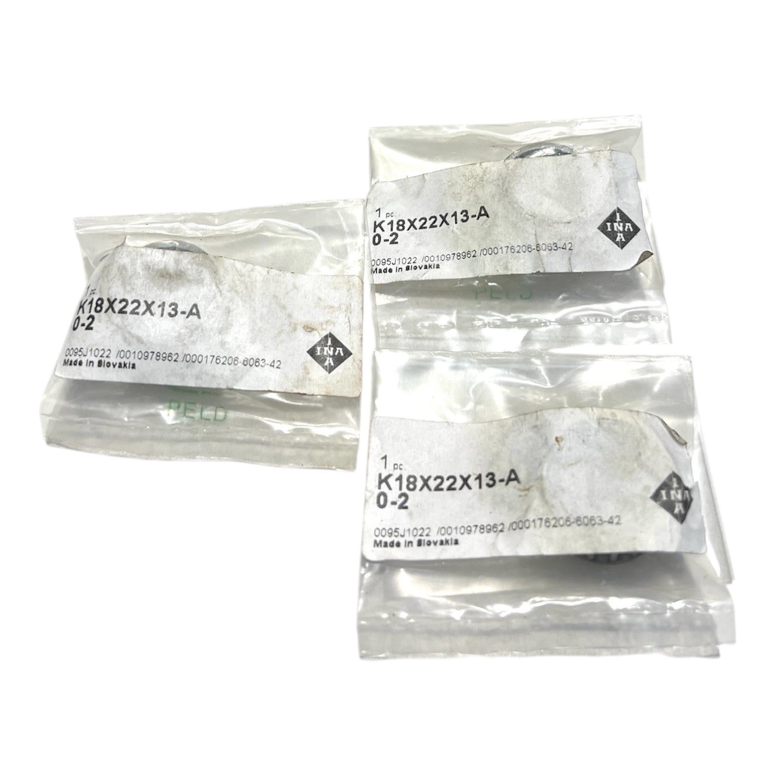 3x INA K18-22-13-A 0-2 Nadelkranz 18x22x13 mm Kugellager