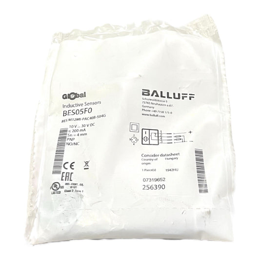 1x Balluff BES05F0 Induktiver Näherungsensor 256390 BES M12MI-PAC40B-S04G