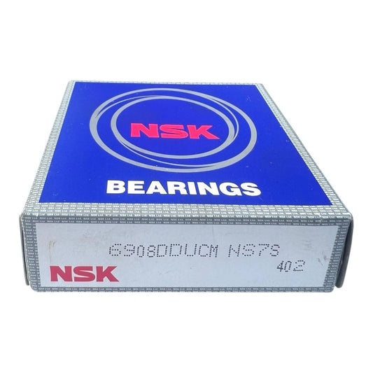 1x NSK 6908-DDU = 61908-2RS Rillenkugellager 40x62x12 mm Dünnringlager