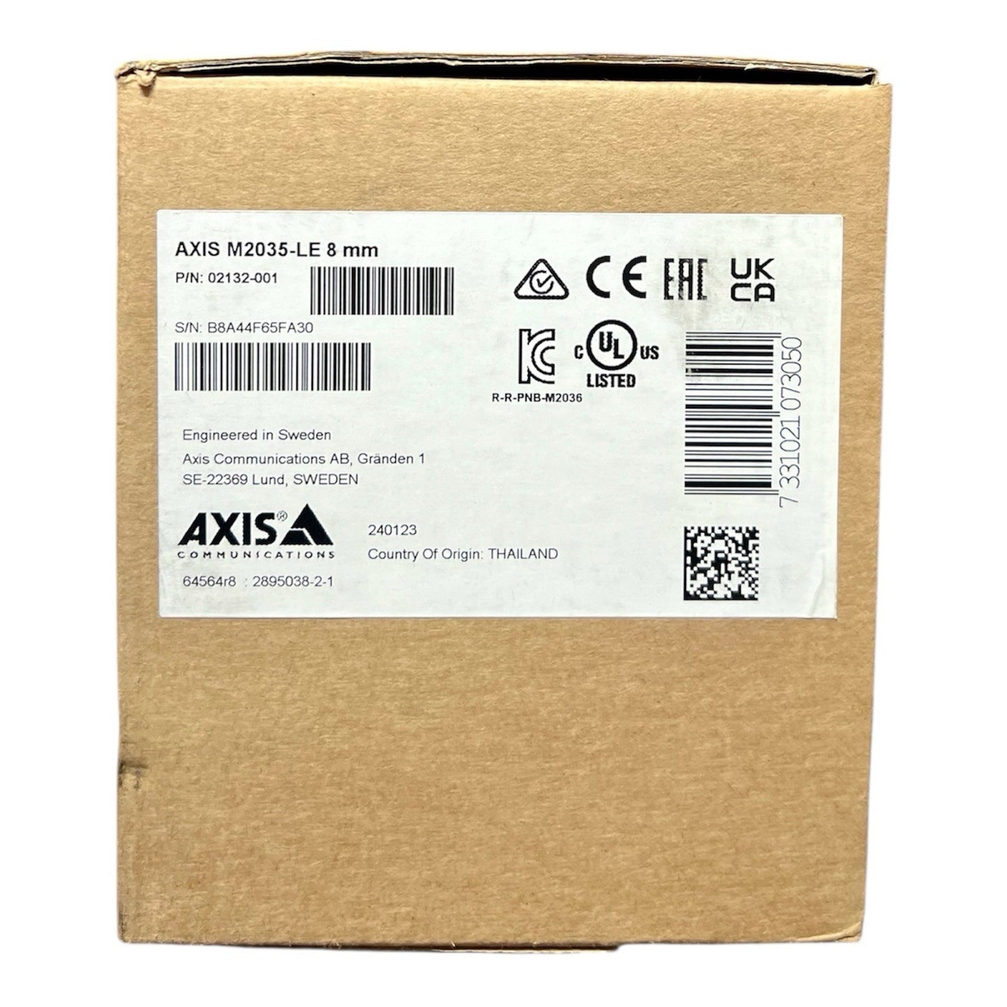 1x AXIS M2035-LE 8 mm Netzwerkkamera Bullet Mini HDTV 1080p 02132-001